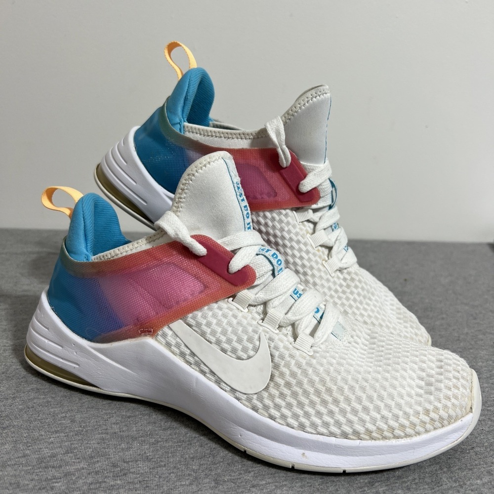 Nike Air Max Bella TR 2 Shoe Women's 9.5 White, Blue‎ And Pink